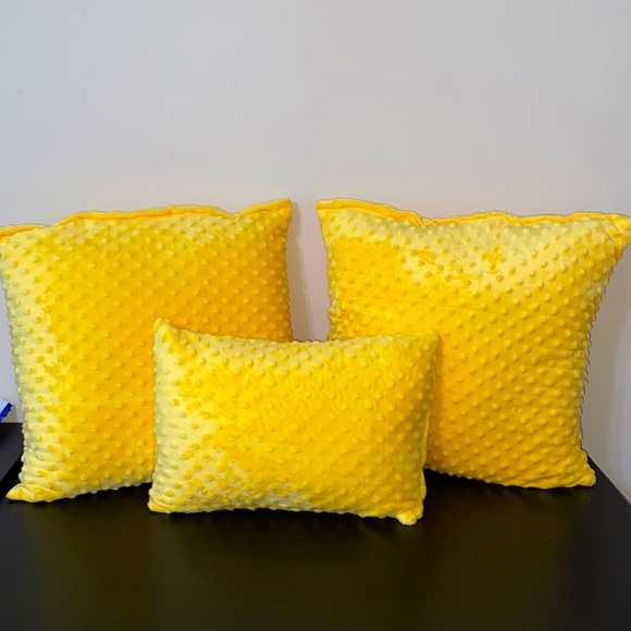 Other - Golden Yellow 3pcs Accent Pillows 18X18 16X12